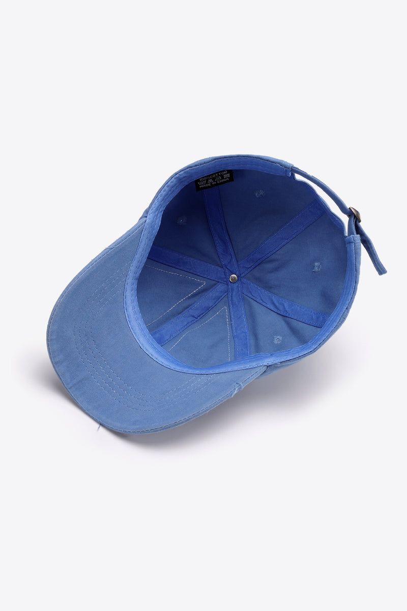 "Stylish and Casual: Distressed Adjustable Baseball Cap by Burkesgarb | Trendy and Comfortable Headwear"