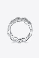 Mesmerizing Brilliance: Moissanite Zigzag Stacking Rings at Burkesgarb