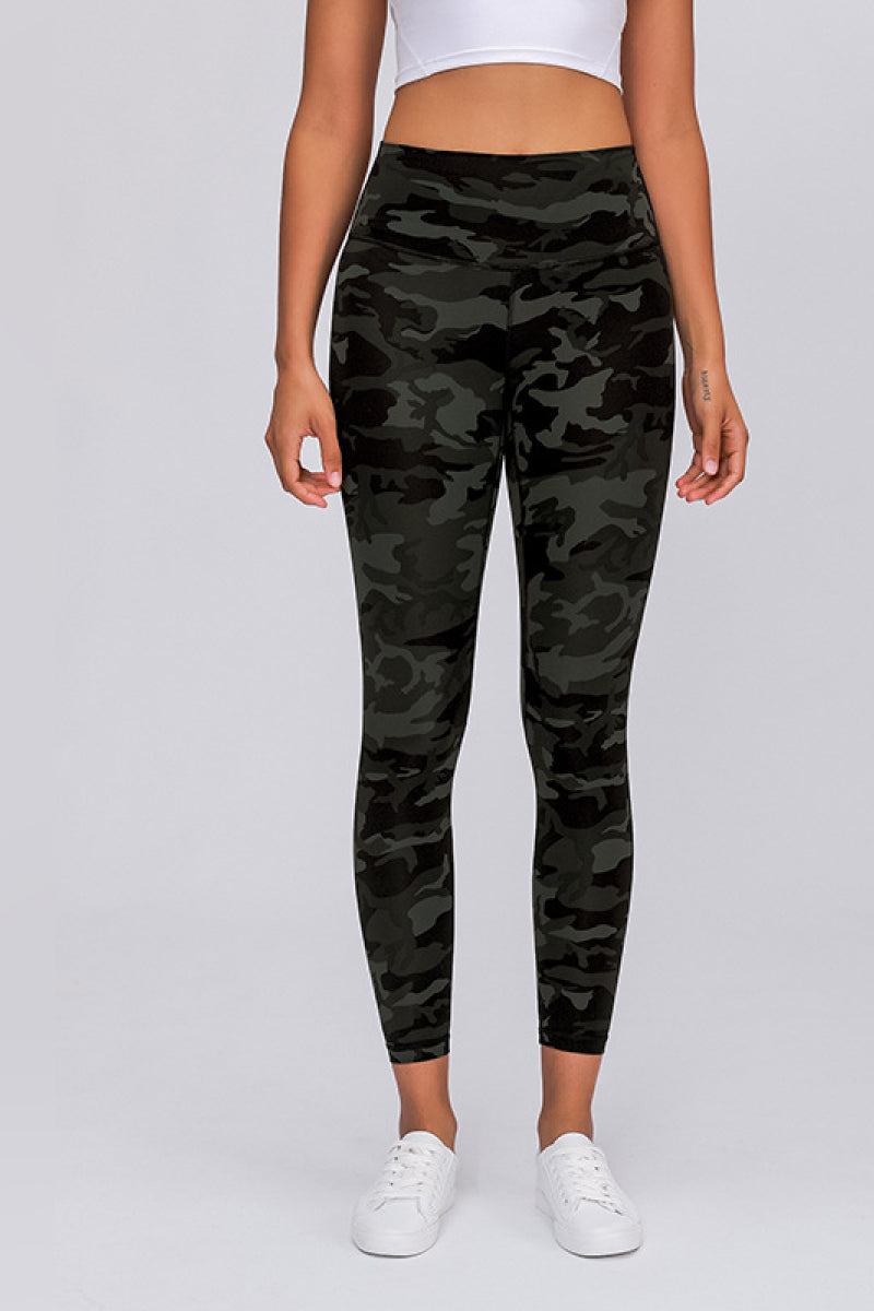 Stay Active in Style with Wide Seamless Band Waist Sports Leggings at Burkesgarb