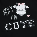 "Adorable and Trendy: Ruffled Bodysuit and Cow Print Shorts Set for Girls by Burkesgarb | Stylish and Comfortable for Little Fashionistas"