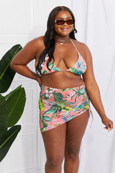 Embrace Beach-Ready Style with our Bikini and Sarong Set