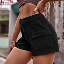 Effortless Style and Comfort: High-Waist Denim Shorts with Pockets at Burkesgarb