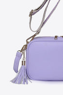 Chic and Stylish: Leather Tassel Crossbody Bag at Burkesgarb