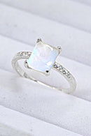 Radiant Elegance: Square Moonstone Ring at Burkesgarb