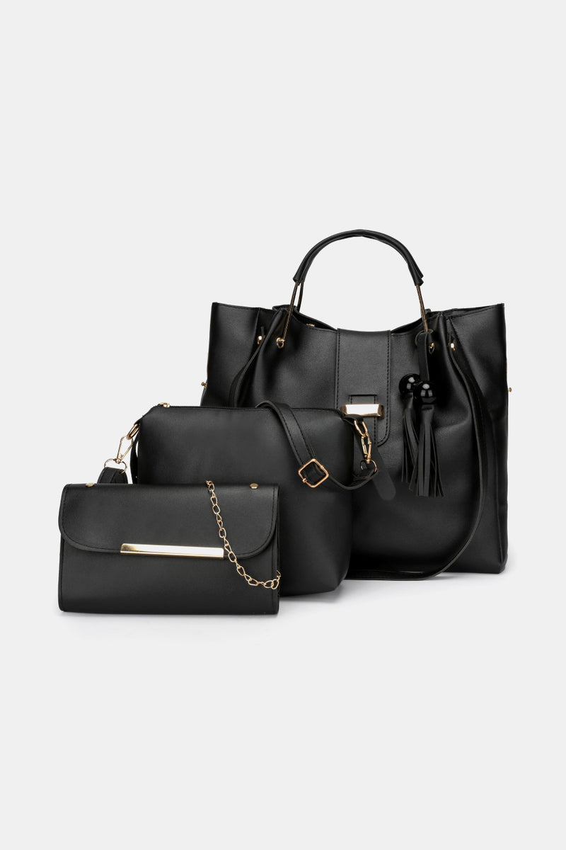 "Complete Your Style with the Luxurious 3-Piece Leather Bag Set by Burkesgarb - Shop Now!"  Bio: "Elevate you