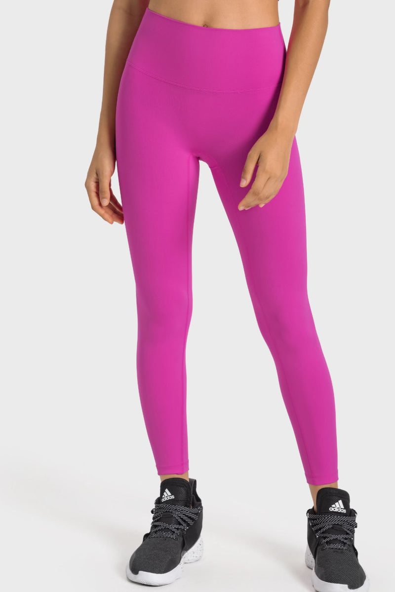 Experience Comfort and Style with High-Rise Wide Waistband Yoga Leggings at Burkesgarb