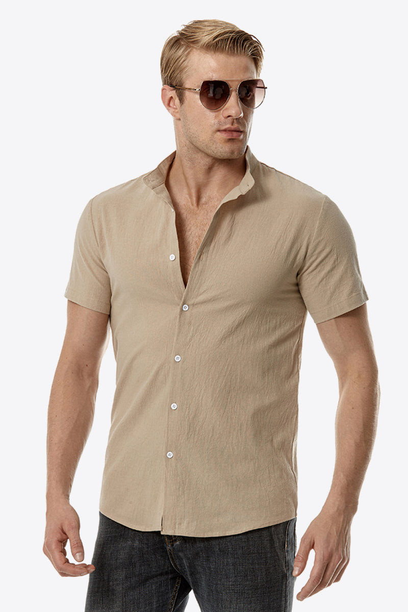 "Classic and Versatile: Button Down Short Sleeve Shirts by Burkesgarb | Stylish Men's Fashion"