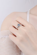 1 Carat Moissanite 925 Sterling Silver Bypass Ring | Minimalist Style