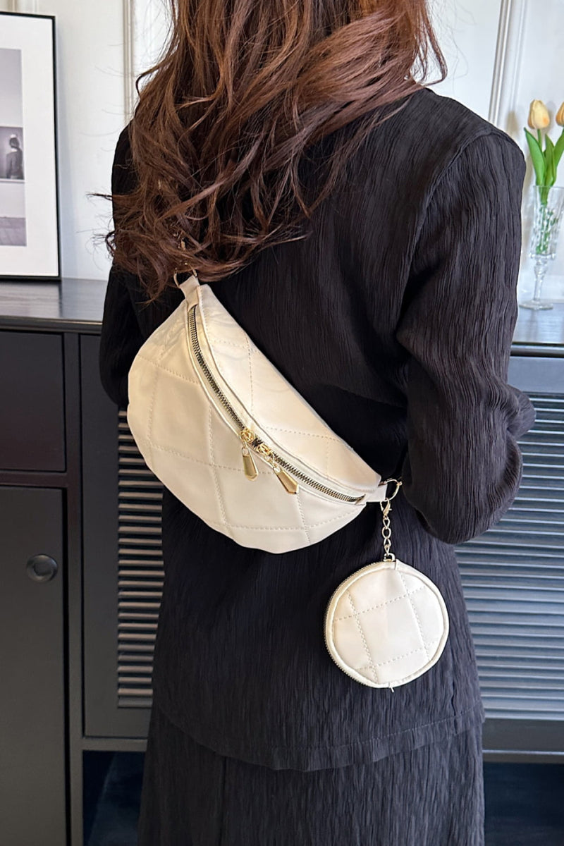 Stay Stylish and Organized with the Leather Sling Bag with Small Purse at Burkesgarb