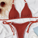 Get Beach-Ready: Halter Neck Tie Bikini Set at Burkesgarb