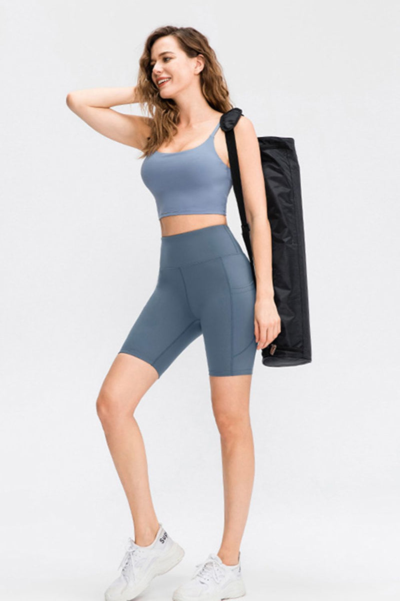 Move Freely and Stylishly: Wide Waistband Sports Shorts with Pockets at Burkesgarb