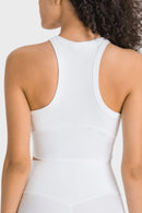 Workout in Style with Racerback Cropped Sports Tank | Burkesgarb