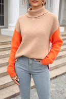 Stay Warm and Stylish with the Turtleneck Slit Sweater at Burkesgarb