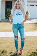 Express Your Style with Burkesgarb Women's Graphic Round Neck Tee Shirt