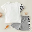 Roar in Style with the Tiger Design Tee and Shorts Set | Burkesgarb