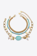 Complete Your Look with a Three-Piece Stainless Steel Bracelet Set from Burkesgarb