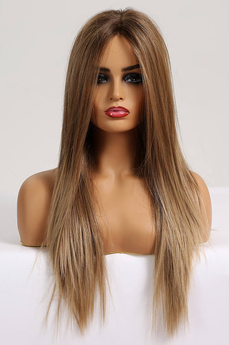 Effortless Elegance: 13*2" Lace Front Synthetic Wig, Long Straight 26'' Length, 150% Density