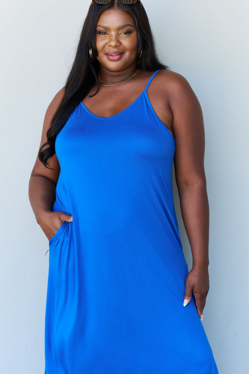 Embrace Elegance and Comfort with a Royal Blue Side Slit Maxi Dress