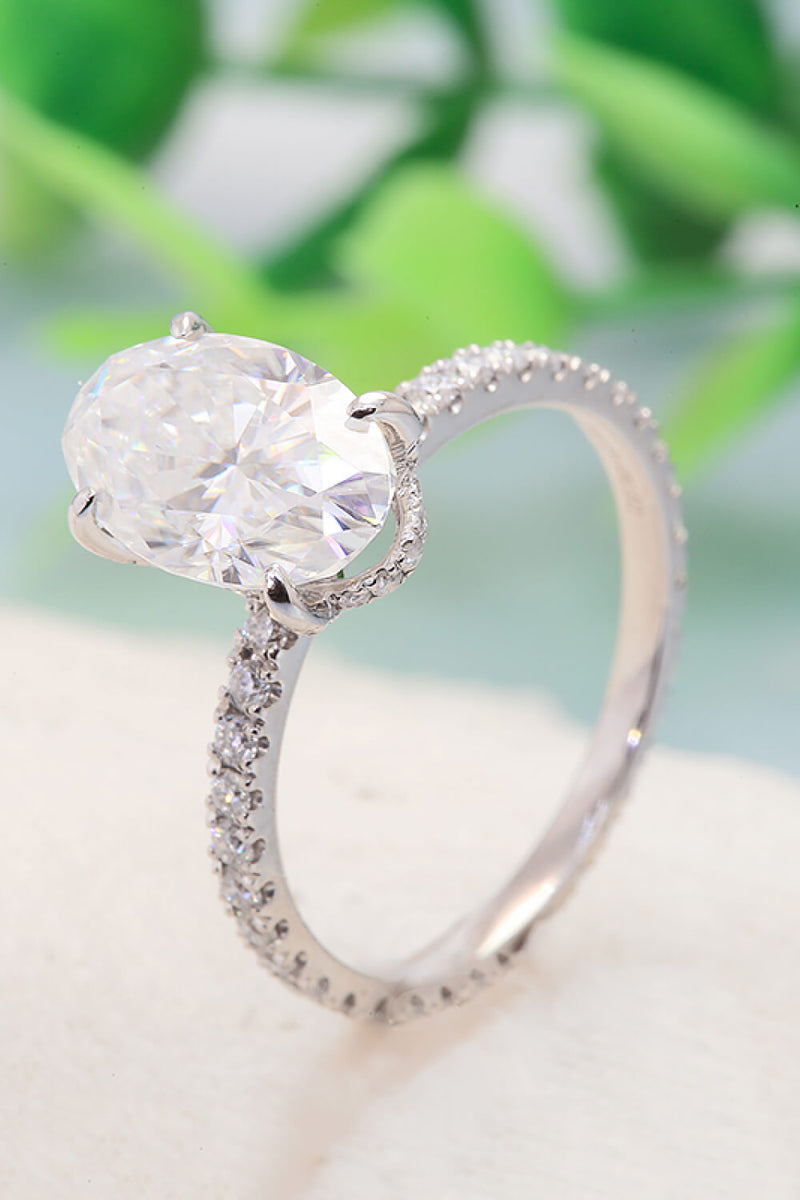 Exquisite Elegance: 14K White Gold 2.5 Carat Moissanite Ring