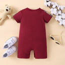 Adorable Plaid Bear Design MINI BOSS Graphic Jumpsuit at Burkesgarb