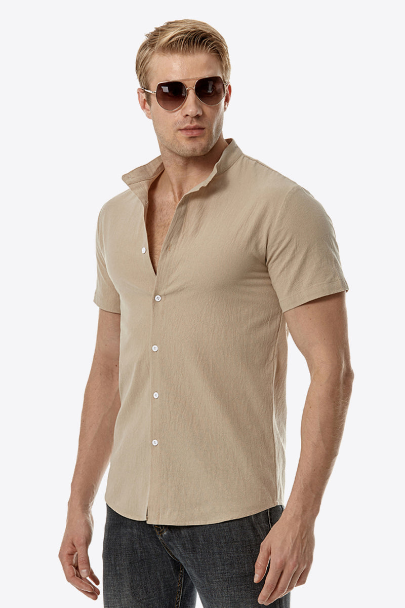 "Classic and Versatile: Button Down Short Sleeve Shirts by Burkesgarb | Stylish Men's Fashion"