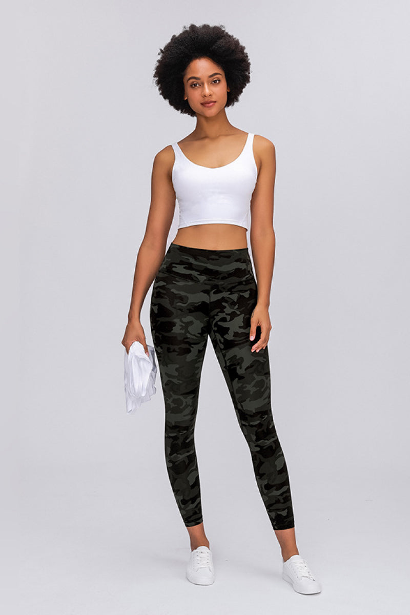 Stay Active in Style with Wide Seamless Band Waist Sports Leggings at Burkesgarb