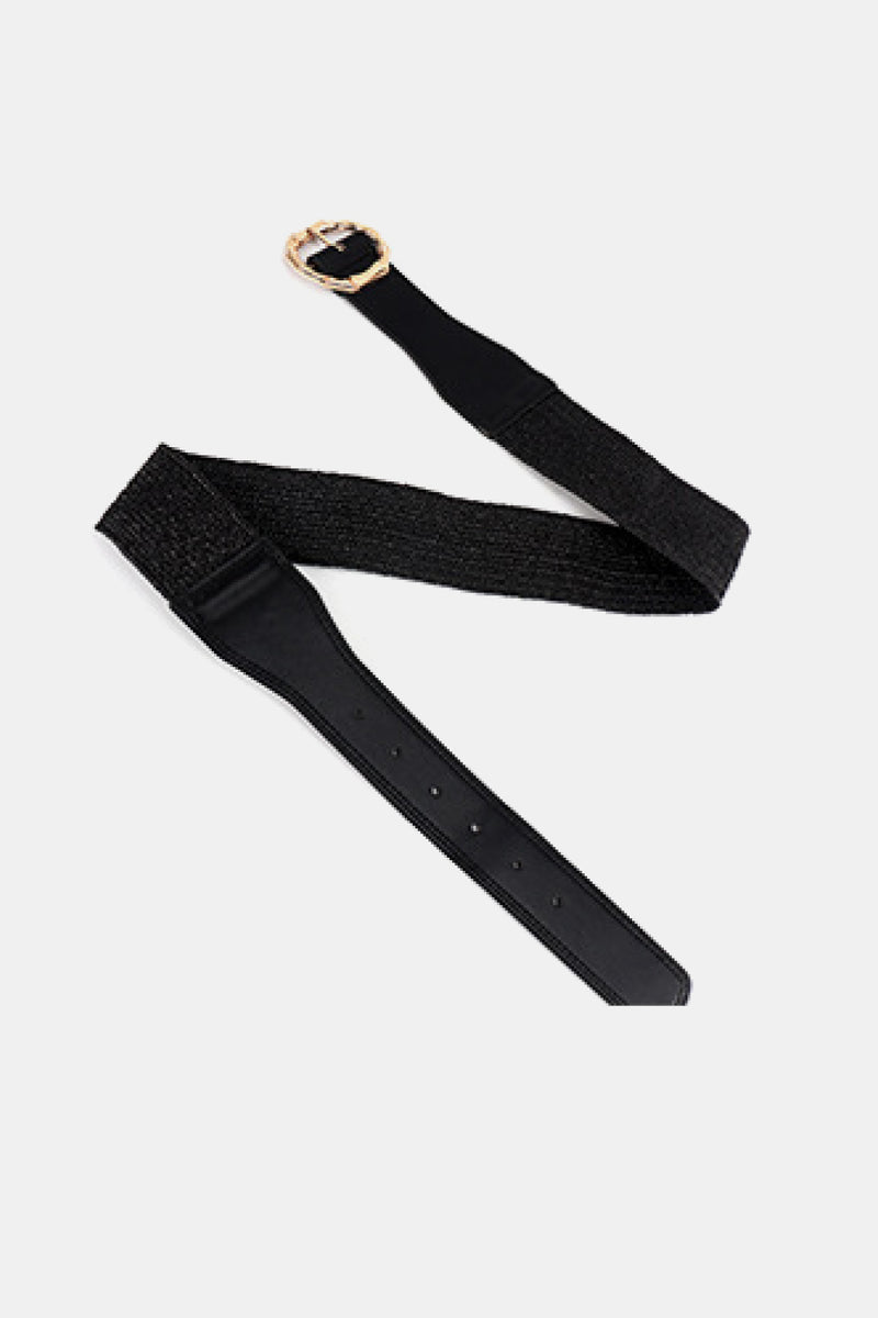 "Complete Your Look with the Stylish Alloy Buckle Braided Belt by Burkesgarb"