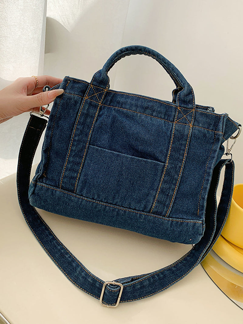 "Classic and Versatile: Denim Shoulder Bag by Burkesgarb | Stylish and Functional Women's Handbag"