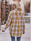 Effortlessly Stylish: Plaid Dropped Shoulder Longline Shirt at Burkesgarb