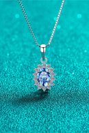 Radiant Beauty: 1 Carat Moissanite Necklace at Burkesgarb