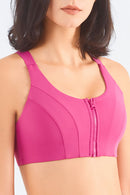 Stay Comfy and Supported with the Zip-Up Racerback Sports Bra at Burkesgarb