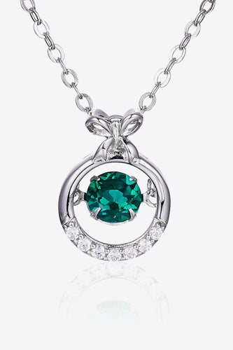 Burkesgarb's Exquisite Ethical Beauty: Lab-Grown Emerald Pendant Necklace