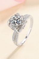 Elegant and Sparkling: 1 Carat Moissanite 925 Sterling Silver Ring | Burkesgarb