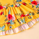 Charming and Stylish: Girls Floral Top and Lace Trim Distressed Jeans Set | Burkesgarb