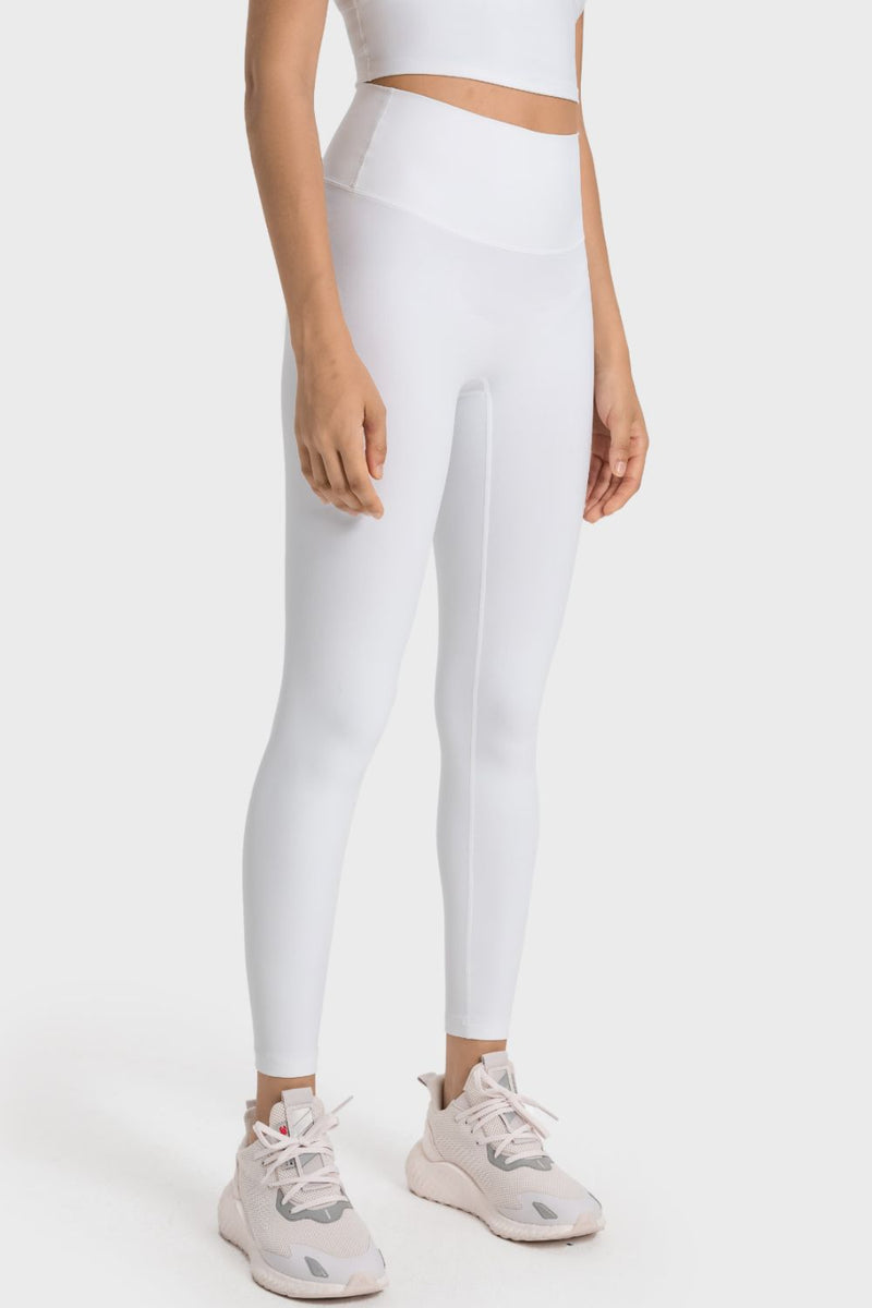 Experience Comfort and Style with High-Rise Wide Waistband Yoga Leggings at Burkesgarb