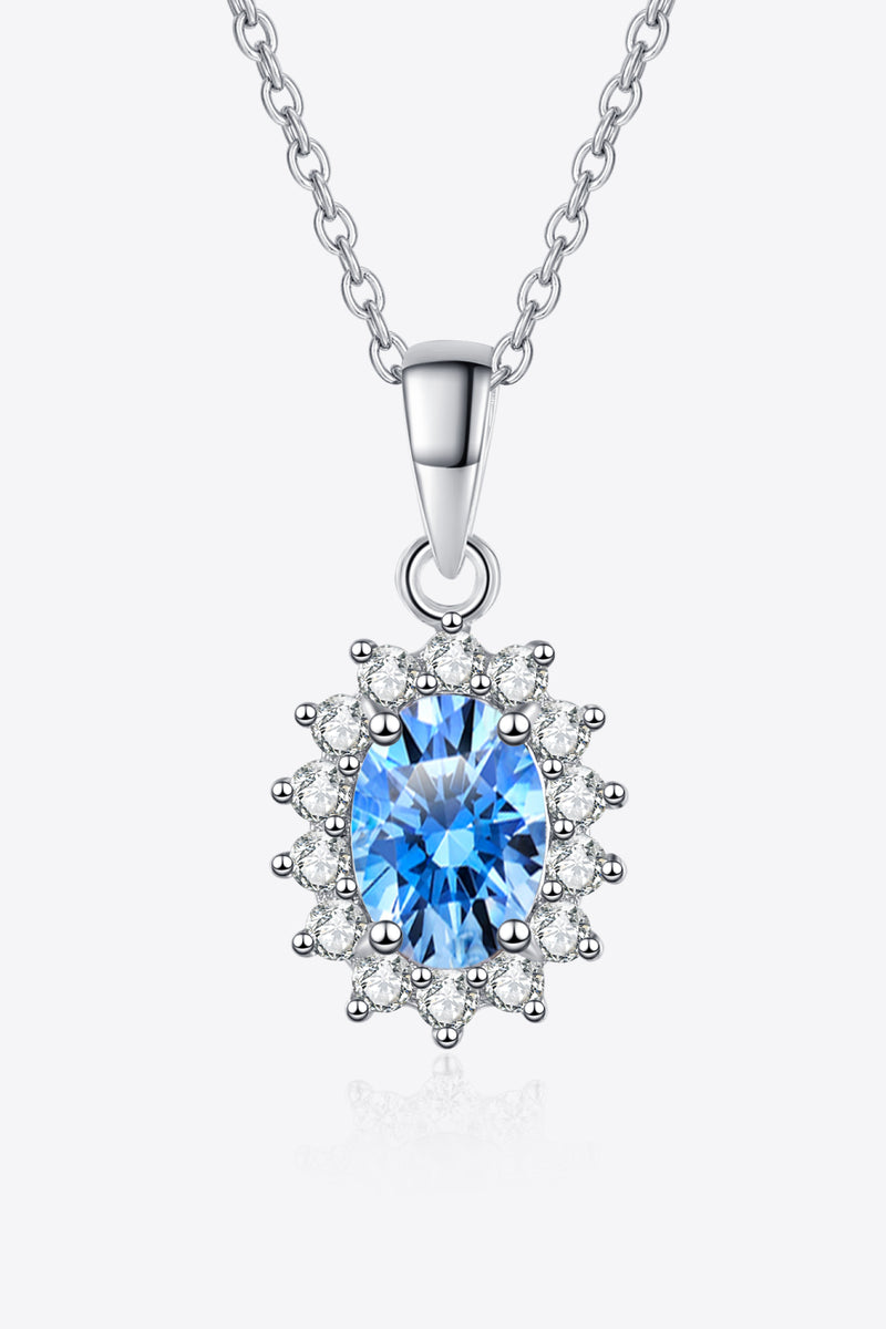 Radiant Beauty: 1 Carat Moissanite Necklace at Burkesgarb