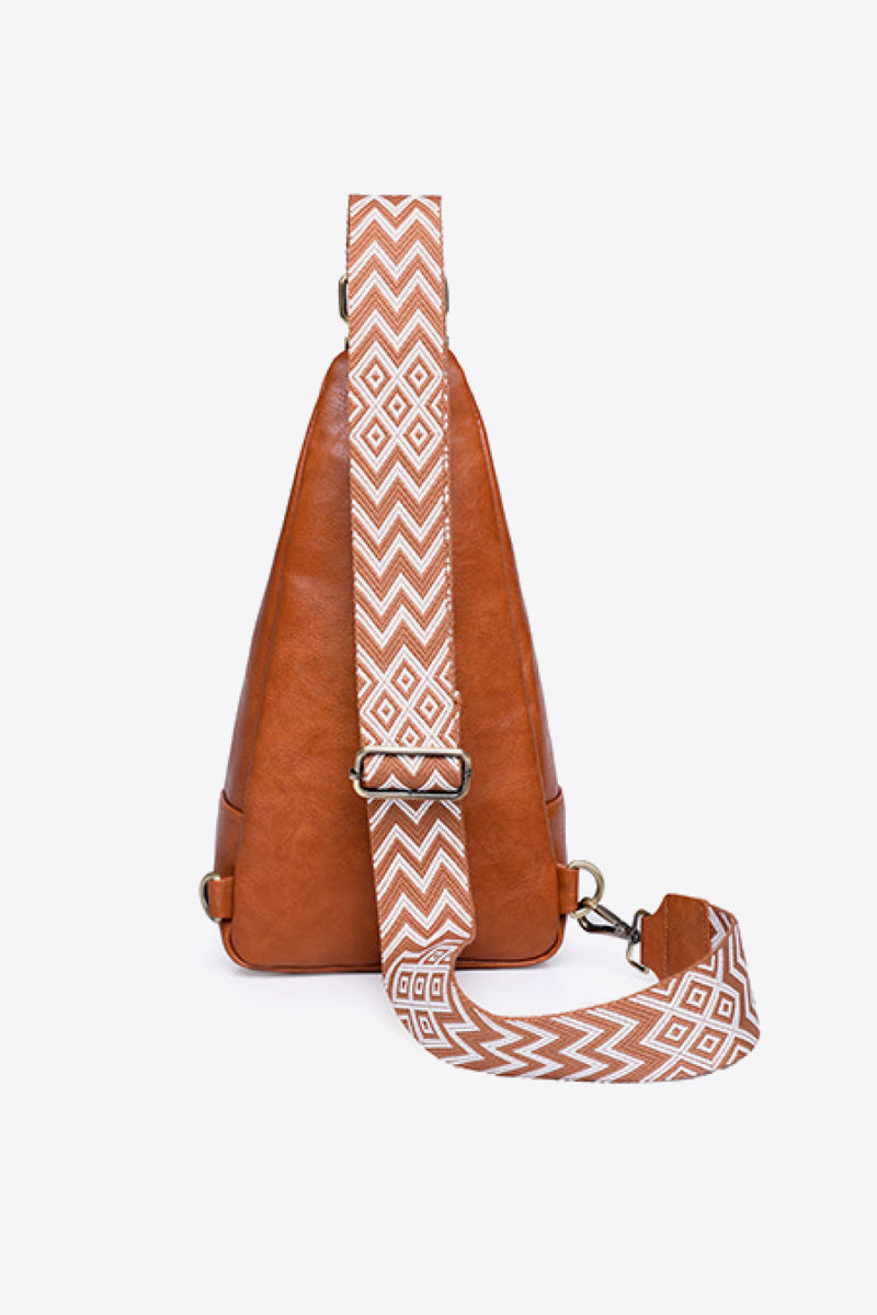 Explore in Style with the Burkesgarb Take A Trip PU Leather Sling Bag