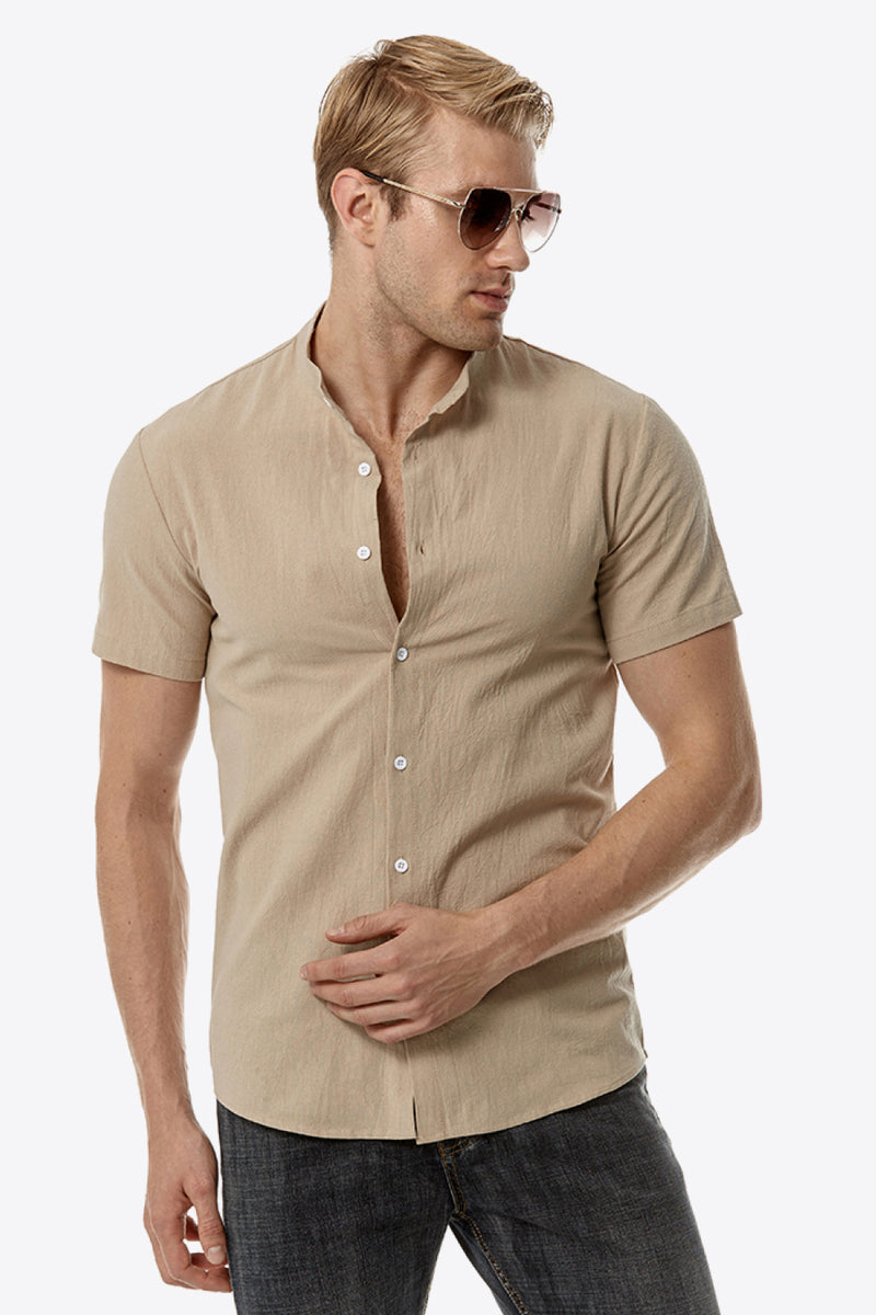 "Classic and Versatile: Button Down Short Sleeve Shirts by Burkesgarb | Stylish Men's Fashion"