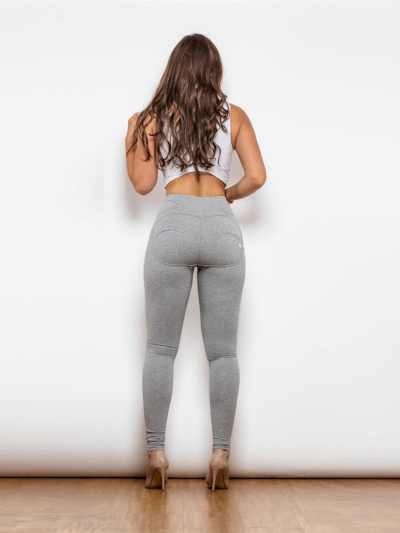 Sculpt Your Style with Full Size Zip Detail High Waist Leggings at Burkesgarb
