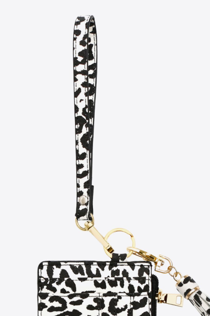 Stay Stylish and Organized with our Leopard Keychain with Wallet