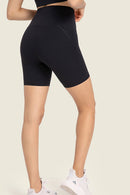 Sleek and Comfortable: Seamless High-Rise Wide Waistband Biker Shorts at Burkesgarb