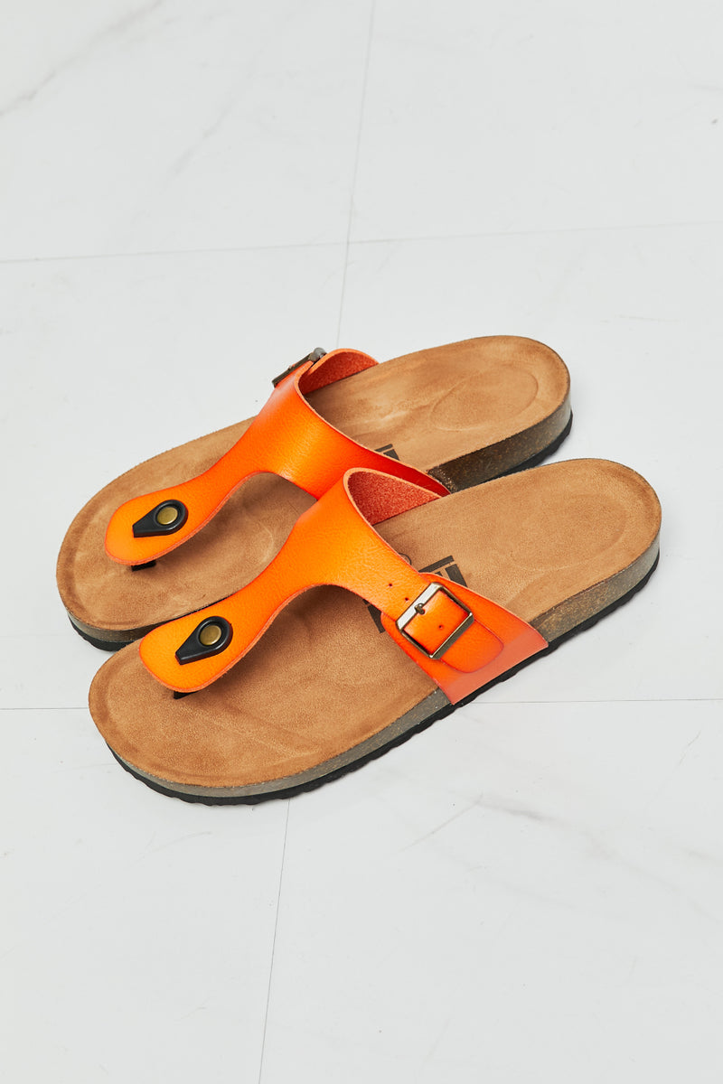 Embrace Vibrant Summer Style with Orange T-Strap Flip-Flops