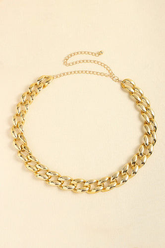 Bold and Trendy: 1" Width Acrylic Curb Chain Belt at Burkesgarb