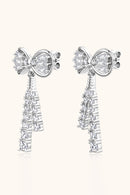 Elegant Sparkle: 1.12 Carat Moissanite Bow Earrings at Burkesgarb