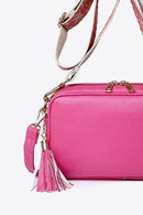 Chic and Stylish: Leather Tassel Crossbody Bag at Burkesgarb