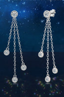 "Radiant Elegance: 1.2 Carat Moissanite Layered Chain Earrings"