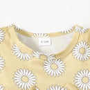 "Adorable and Stylish: Floral Ruffle Shoulder Babydoll Top and Jeans Set for Babies by Burkesgarb | Fashionable and Comfortable Baby Outfit"