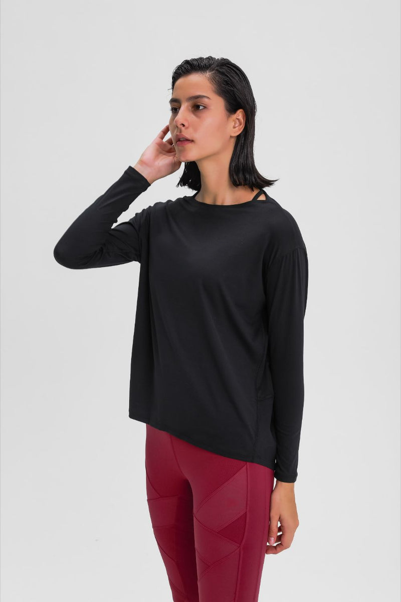 Stay Comfy and Trendy with our Loose Fit Active Top | Burkesgarb