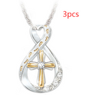 "Symbolic Beauty: Cross Footprint Diamond Pendant by Burkesgarb | Meaningful and Elegant Jewelry"