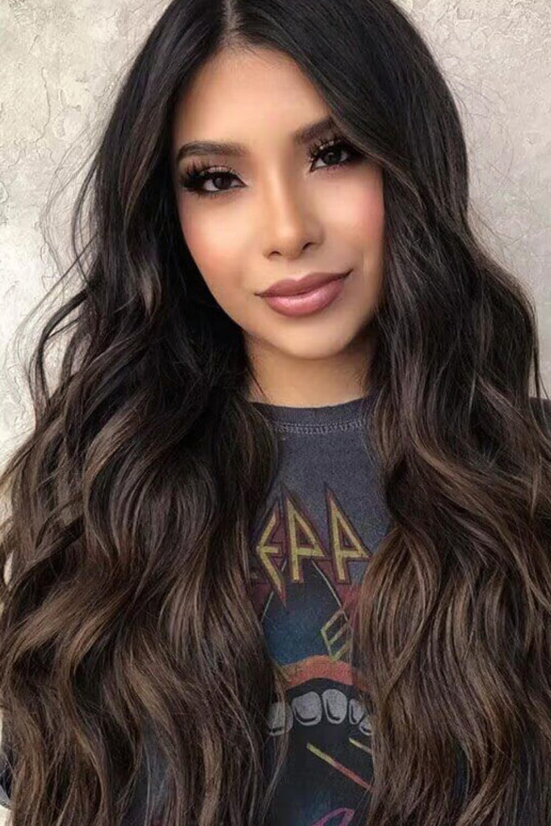 Achieve Effortless Elegance with the 13*2" Lace Front Wigs Synthetic Long Wave 26" Heat Safe in Brown